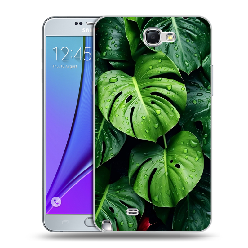 Пластиковый чехол на Samsung Galaxy Note 2 с принтом Листья Пластиковый чехол на Samsung Galaxy Note 2 с принтом Листья