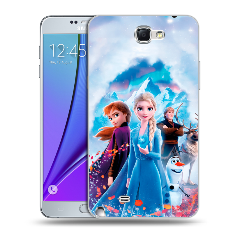 Пластиковый чехол на Samsung Galaxy Note 2 с принтом Холодное сердце Frozen Пластиковый чехол на Samsung Galaxy Note 2 с принтом Холодное сердце Frozen