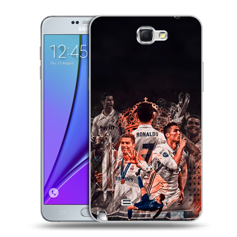 Пластиковый чехол на Samsung Galaxy Note 2 с принтом Реал Роналдо Real Ronaldo Пластиковый чехол на Samsung Galaxy Note 2 с принтом Реал Роналдо Real Ronaldo