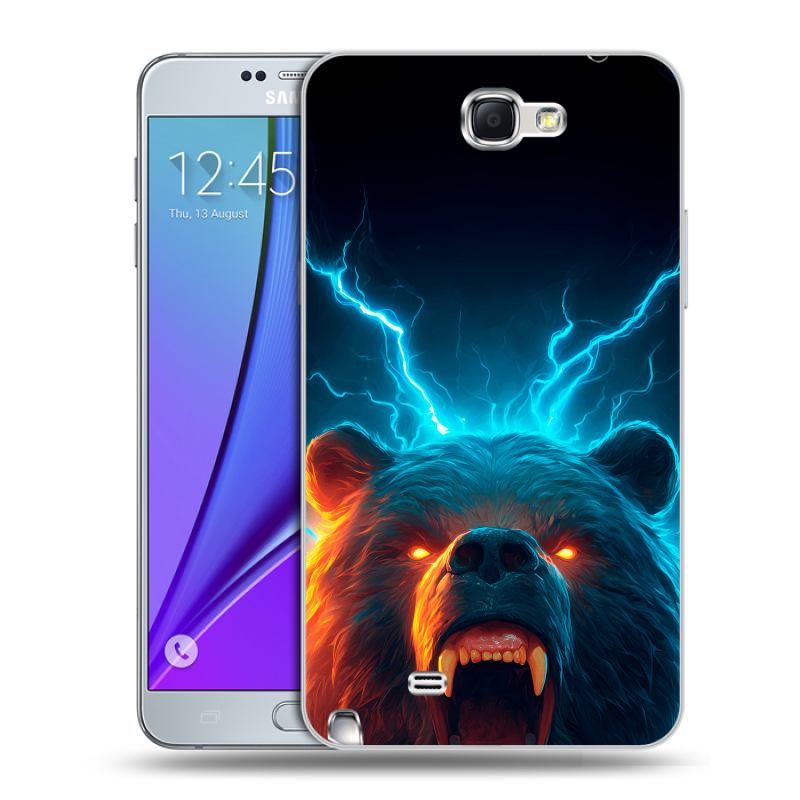 Пластиковый чехол на Samsung Galaxy Note 2 с принтом Медведь Пластиковый чехол на Samsung Galaxy Note 2 с принтом Медведь