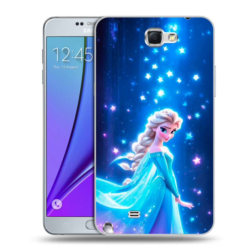 Пластиковый чехол на Samsung Galaxy Note 2 с принтом Холодное сердце Frozen Пластиковый чехол на Samsung Galaxy Note 2 с принтом Холодное сердце Frozen