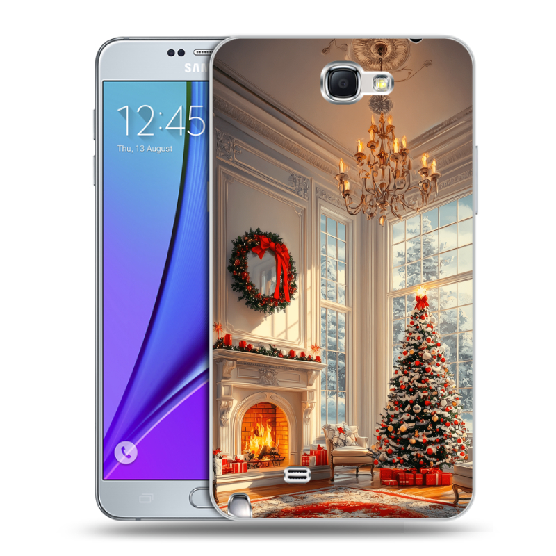 Пластиковый чехол на Samsung Galaxy Note 2 с принтом Новый год Пластиковый чехол на Samsung Galaxy Note 2 с принтом Новый год