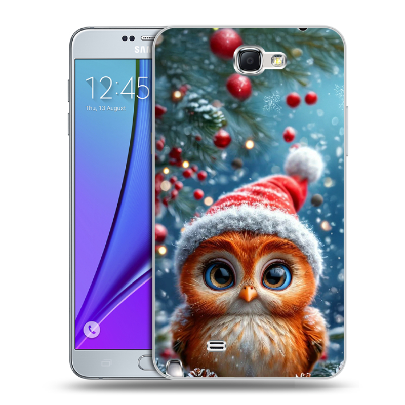 Пластиковый чехол на Samsung Galaxy Note 2 с принтом Новый год Пластиковый чехол на Samsung Galaxy Note 2 с принтом Новый год