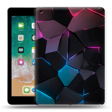 Силиконовый чехол на планшета Ipad (2018) с принтом Геометрия неона Силиконовый чехол на планшета Ipad (2018) с принтом Геометрия неона