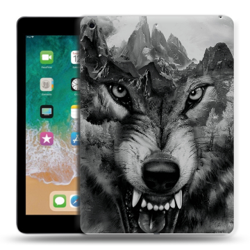 Силиконовый чехол на планшета Ipad (2018) с принтом Волк Силиконовый чехол на планшета Ipad (2018) с принтом Волк