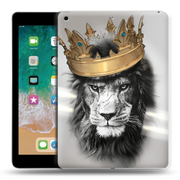 Силиконовый чехол на планшета Ipad (2018) с принтом Лев с короной Силиконовый чехол на планшета Ipad (2018) с принтом Лев с короной