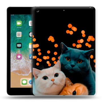 Силиконовый чехол на планшета Ipad (2018) с принтом Кошки Силиконовый чехол на планшета Ipad (2018) с принтом Кошки