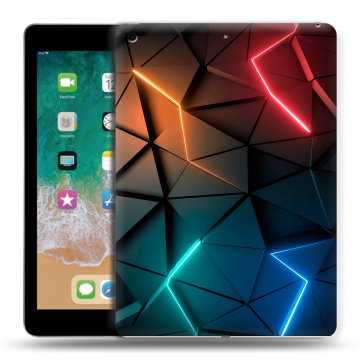 Силиконовый чехол на планшета Ipad (2018) с принтом Абстракция неон Силиконовый чехол на планшета Ipad (2018) с принтом Абстракция неон