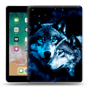 Силиконовый чехол на планшета Ipad (2018) с принтом Волки Силиконовый чехол на планшета Ipad (2018) с принтом Волки