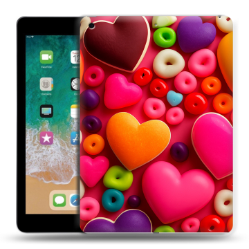 Силиконовый чехол на планшета Ipad (2018) с принтом Сердечки Силиконовый чехол на планшета Ipad (2018) с принтом Сердечки