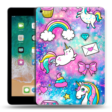 Силиконовый чехол на Ipad (2018) с принтом Единороги