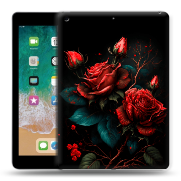 Силиконовый чехол на Ipad (2018) с принтом Розы красные