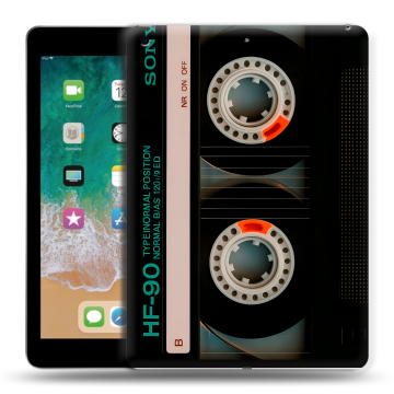 Силиконовый чехол на Ipad (2018) с принтом Кассета