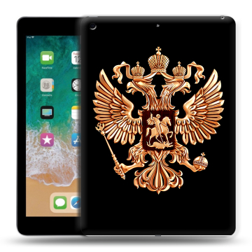 Силиконовый чехол на Ipad (2018) с принтом Герб России золотой Силиконовый чехол на Ipad (2018) с принтом Герб России золотой