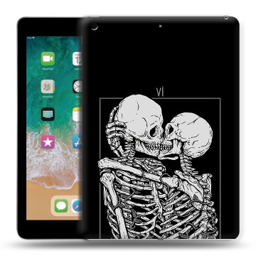 Силиконовый чехол на Ipad (2018) с принтом Поцелуй скелетов Силиконовый чехол на Ipad (2018) с принтом Поцелуй скелетов