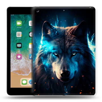 Силиконовый чехол на Ipad (2018) с принтом Волк ночной