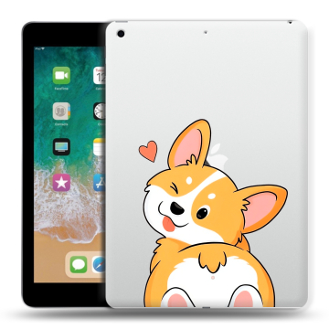 Силиконовый чехол на Ipad (2018) с принтом Корги Силиконовый чехол на Ipad (2018) с принтом Корги