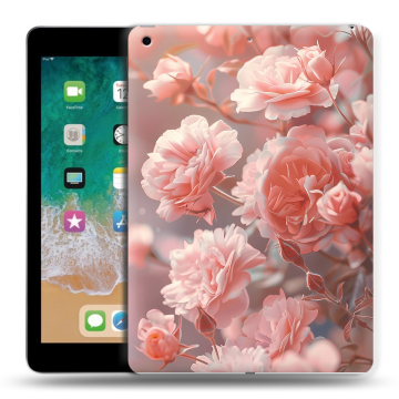 Силиконовый чехол на Ipad (2018) с принтом Розовые розы Силиконовый чехол на Ipad (2018) с принтом Розовые розы
