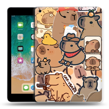 Силиконовый чехол на Ipad (2018) с принтом капибара Силиконовый чехол на Ipad (2018) с принтом капибара