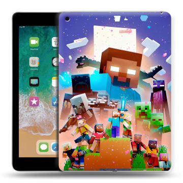Силиконовый чехол на Ipad (2018) с принтом Майнкрафт Minecraft Силиконовый чехол на Ipad (2018) с принтом Майнкрафт Minecraft