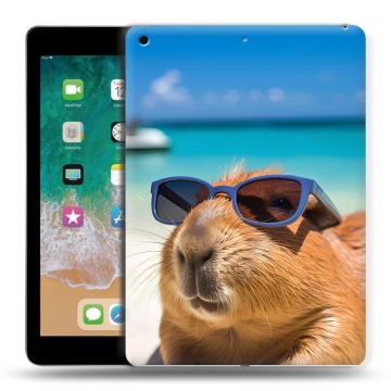 Силиконовый чехол на Ipad (2018) с принтом Капибара