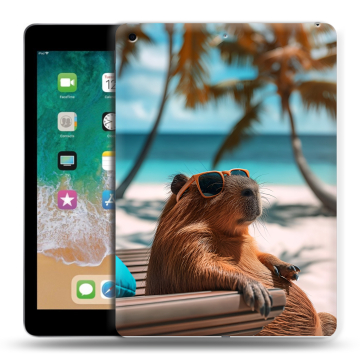 Силиконовый чехол на Ipad (2018) с принтом Капибара