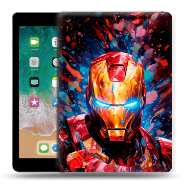 Силиконовый чехол на Ipad (2018) с принтом Железный человек Ironman Силиконовый чехол на Ipad (2018) с принтом Железный человек Ironman