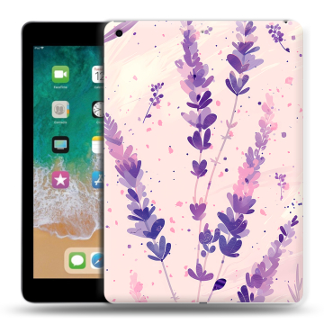 Силиконовый чехол на Ipad (2018) с принтом цветы лаванда Силиконовый чехол на Ipad (2018) с принтом цветы лаванда