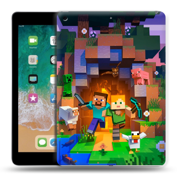 Силиконовый чехол на Ipad (2018) с принтом Майнкрафт Minecraft Силиконовый чехол на Ipad (2018) с принтом Майнкрафт Minecraft