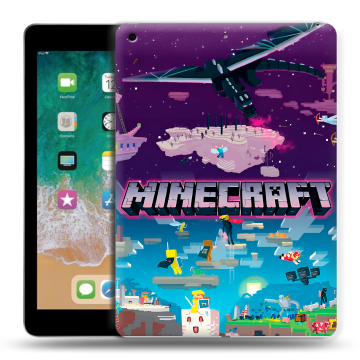 Силиконовый чехол на Ipad (2018) с принтом Майнкрафт Minecraft Силиконовый чехол на Ipad (2018) с принтом Майнкрафт Minecraft