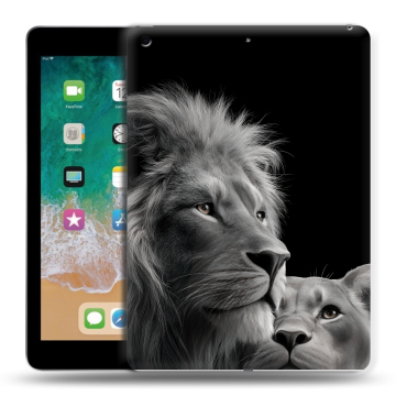 Силиконовый чехол на Ipad (2018) с принтом Лев кошки