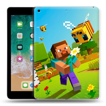 Силиконовый чехол на Ipad (2018) с принтом Майнкрафт Minecraft