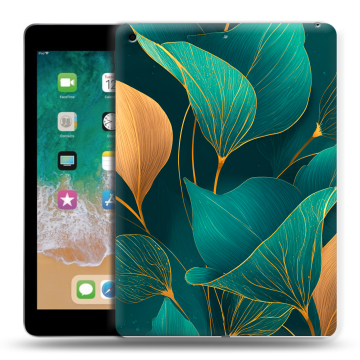 Силиконовый чехол на Ipad (2018) с принтом Листья и золото