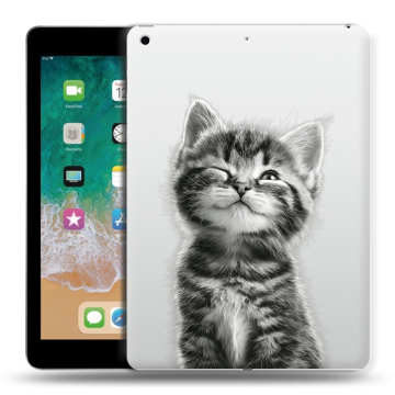 Силиконовый чехол на Ipad (2018) с принтом Котенок Силиконовый чехол на Ipad (2018) с принтом Котенок