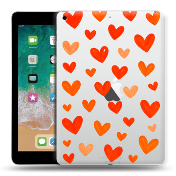 Силиконовый чехол на Ipad (2018) с принтом Сердечки