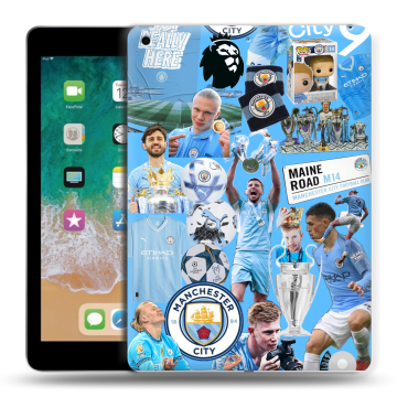 Силиконовый чехол на Ipad (2018) с принтом Man City Манчестер Сити