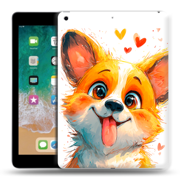 Силиконовый чехол на Ipad (2018) с принтом корги Силиконовый чехол на Ipad (2018) с принтом корги