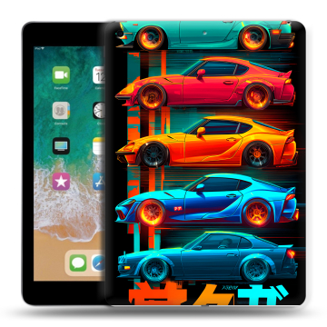 Силиконовый чехол на Ipad (2018) с принтом машины тачки