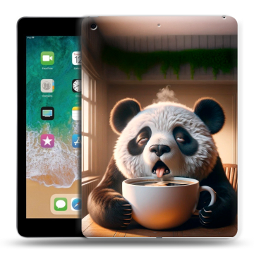 Силиконовый чехол на Ipad (2018) с принтом смешная панда Силиконовый чехол на Ipad (2018) с принтом смешная панда