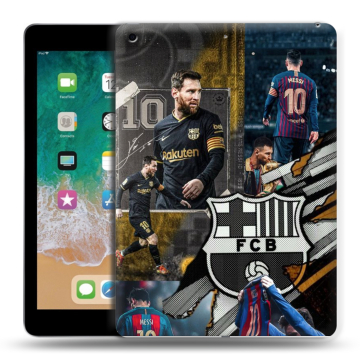Силиконовый чехол на Ipad (2018) с принтом Messi Barcelona