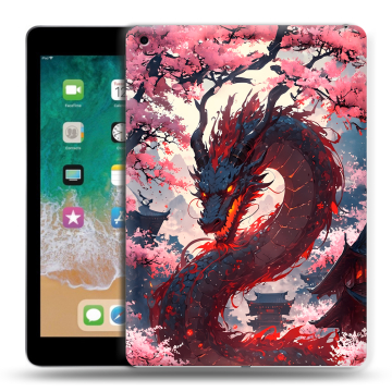 Силиконовый чехол на Ipad (2018) с принтом Дракон Японский Силиконовый чехол на Ipad (2018) с принтом Дракон Японский