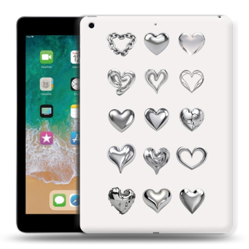 Силиконовый чехол на Ipad (2018) с принтом Y2K сердечки Силиконовый чехол на Ipad (2018) с принтом Y2K сердечки