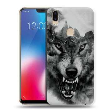 Силиконовый чехол на Vivo V9 с принтом Волк