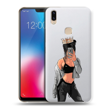 Силиконовый чехол на Vivo V9 с принтом Женские принты