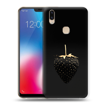 Силиконовый чехол на Vivo V9 с принтом Черная клубника