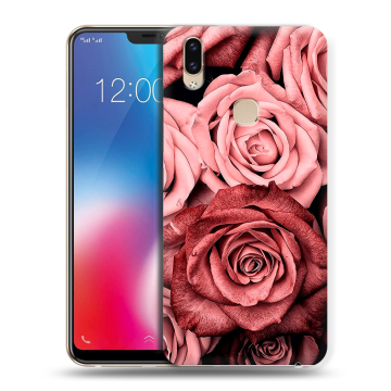 Силиконовый чехол на Vivo V9 с принтом Цветы розы Силиконовый чехол на Vivo V9 с принтом Цветы розы