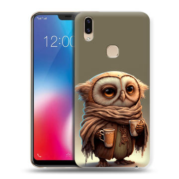 Силиконовый чехол на Vivo V9 с принтом Сова