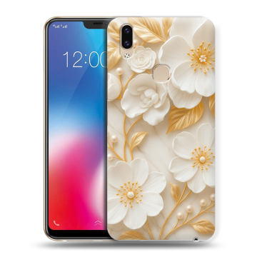 Силиконовый чехол на Vivo V9 с принтом Цветы Силиконовый чехол на Vivo V9 с принтом Цветы