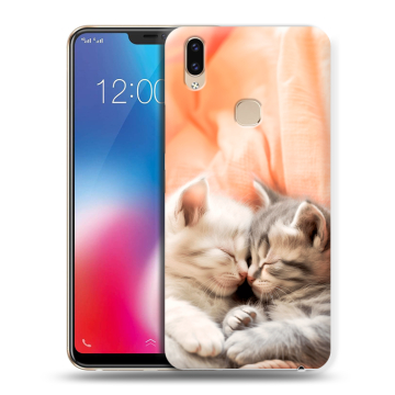 Силиконовый чехол на Vivo V9 с принтом Котята Силиконовый чехол на Vivo V9 с принтом Котята