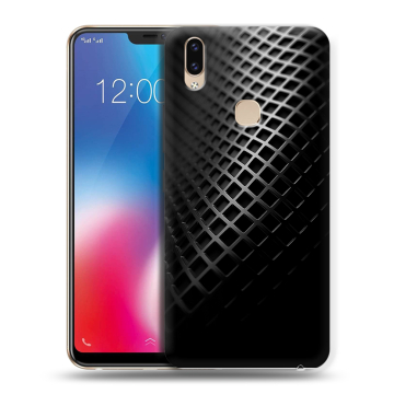 Силиконовый чехол на Vivo V9 с принтом Текстура металла